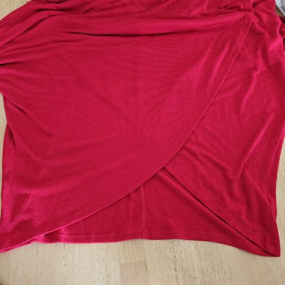 GJB New York Tulip Hem Cowl Neck Sweater - Red - size L- EUC - Picture 9 of 9
